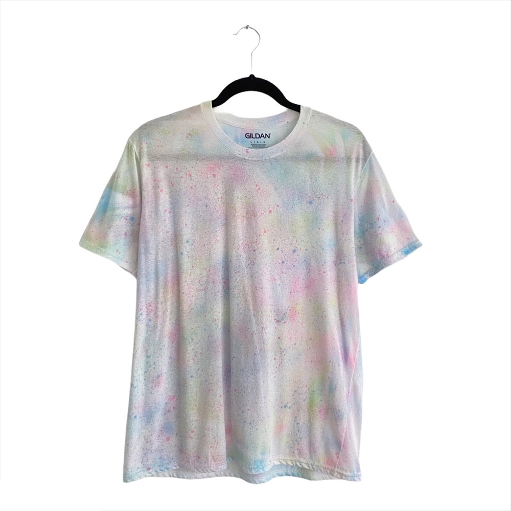 Gildan White Tie Dye T-Shirt L